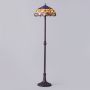 Tiffany by Tiff 2 Light 40cm Dragonfly Floor Lamp - Antique Brass