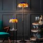 Tiffany by Tiff 2 Light 40cm Dragonfly Floor Lamp - Antique Brass