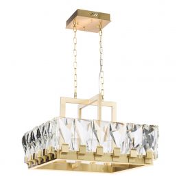 Visconte Tozzo Square Ceiling Pendant Light - Champagne Gold